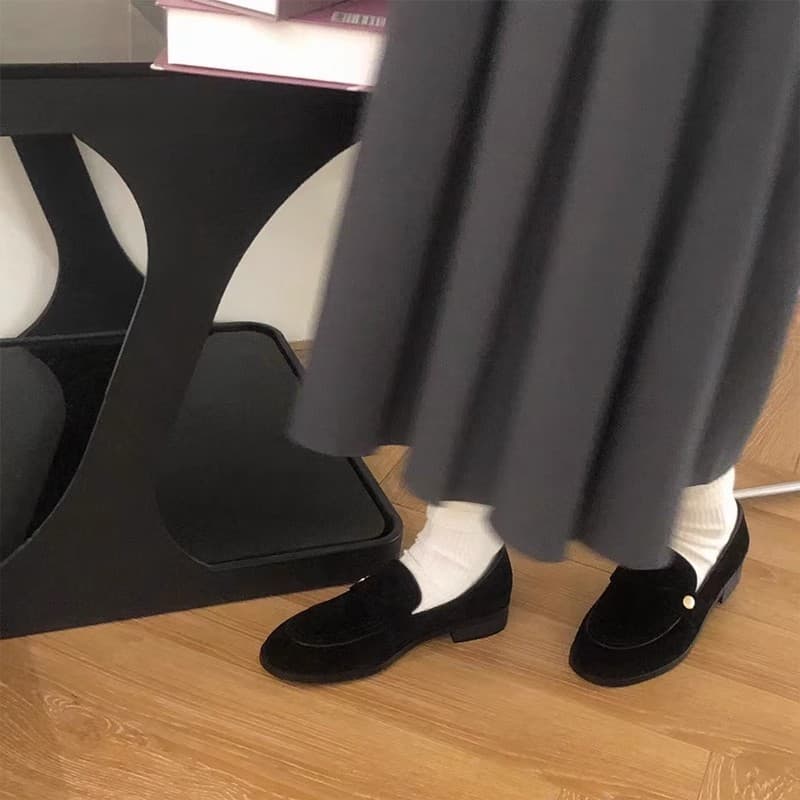 スエード靴 上質スエード クラシカルローファー