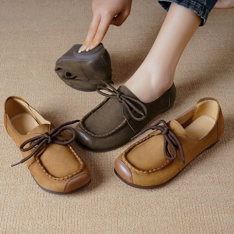スエード靴 やわらか本革モカシンシューズ