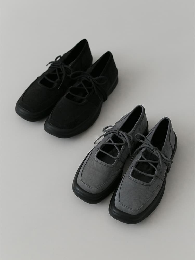 スエード靴 クロスストラップ レザーモカシン