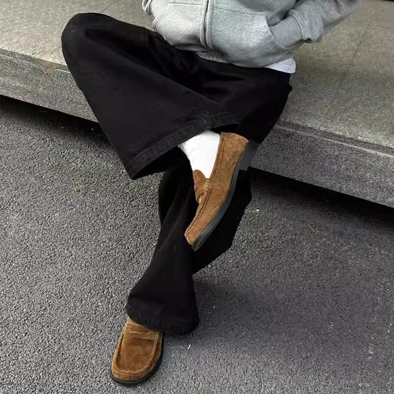 スエード靴 快適歩行 柔らか本革ローファー